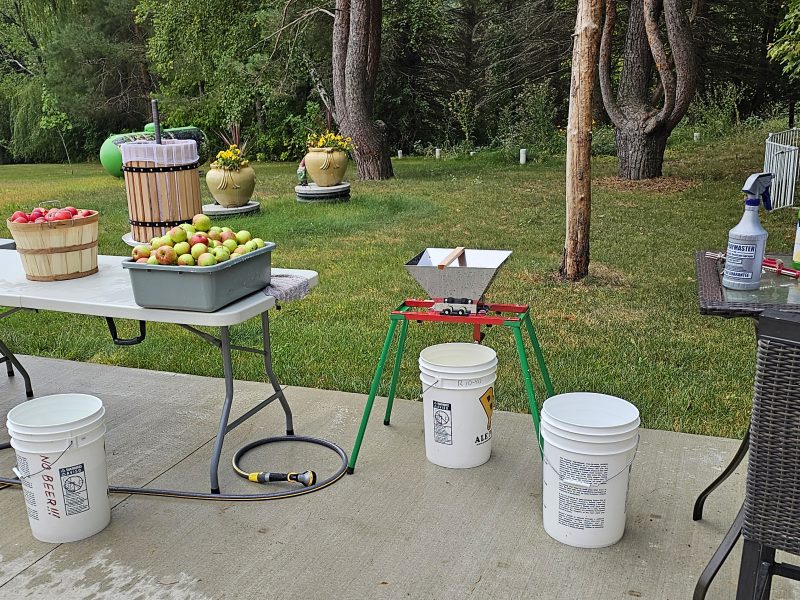 Cider Pressing Set Up