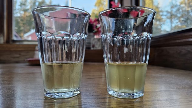 Comparison samples between batches of cider